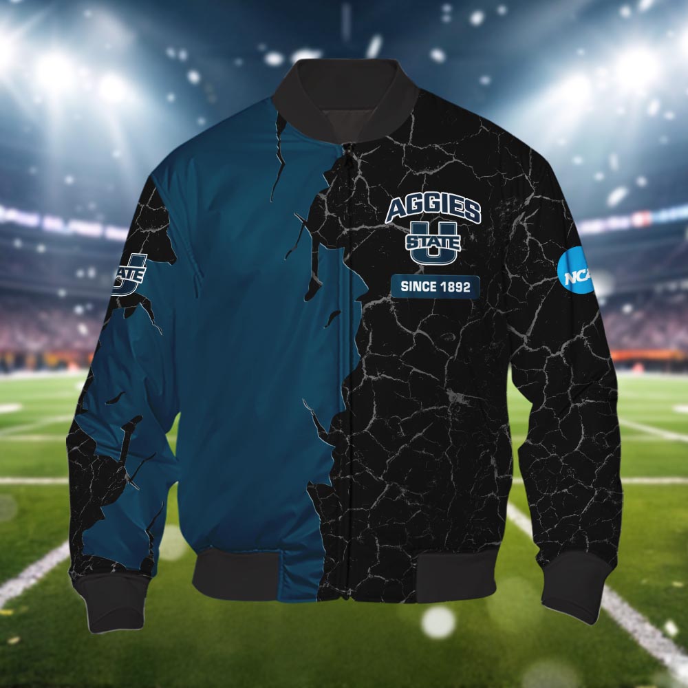 Utah State Aggies 3d Cracked Design Personalized Apparel