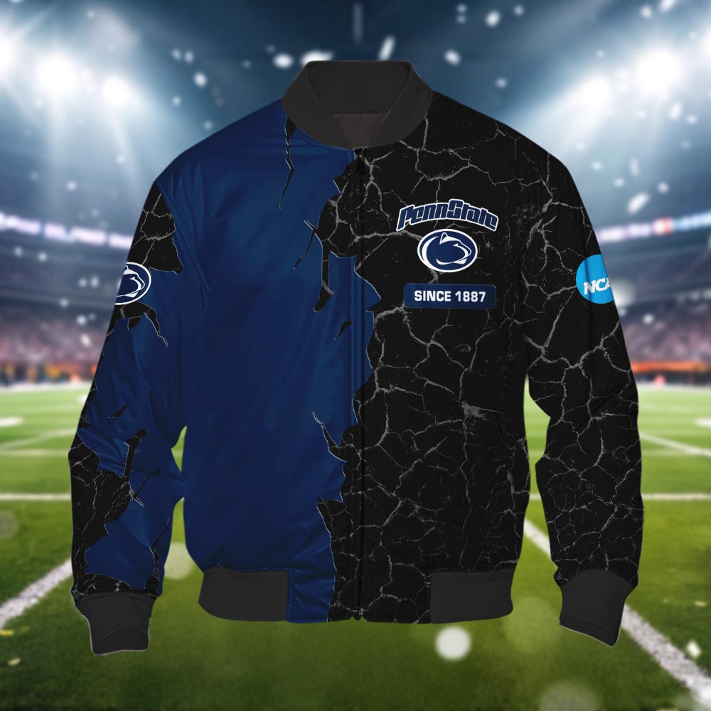 Penn State Nittany Lions 3d Cracked Design Personalized Apparel