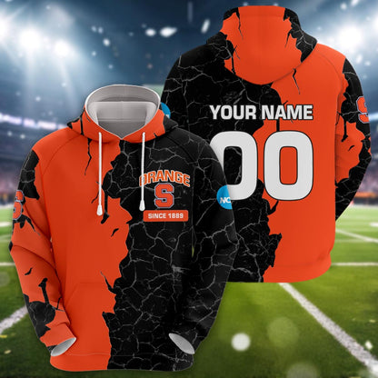 Syracuse Orange 3d Cracked Design Personalized Apparel