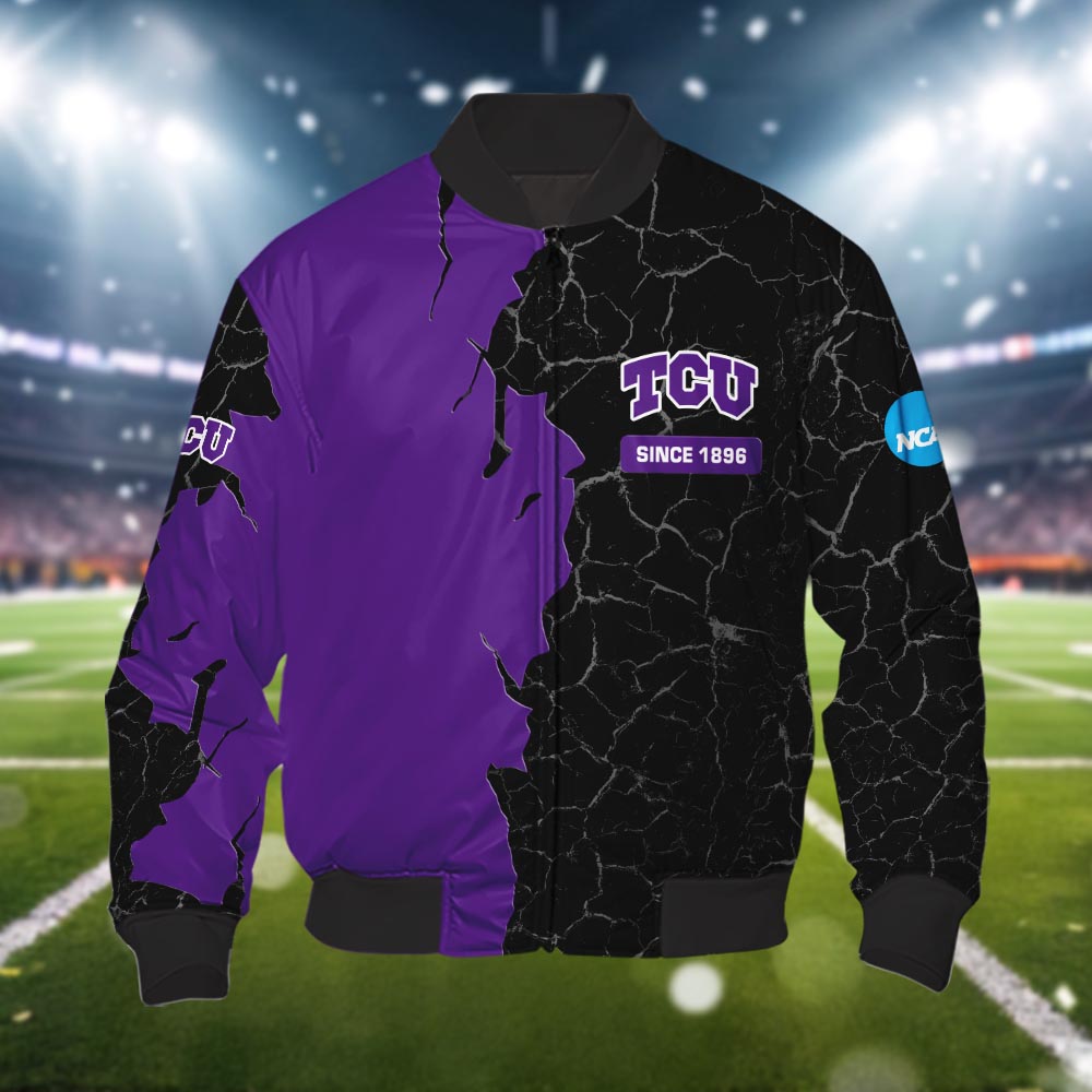 Tcu Horned Frogs 3d Cracked Design Personalized Apparel