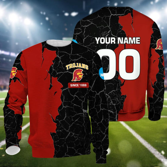 Usc Trojans 3d Cracked Design Personalized Apparel