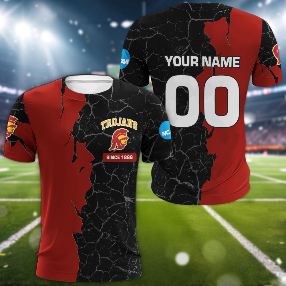 Usc Trojans 3d Cracked Design Personalized Apparel
