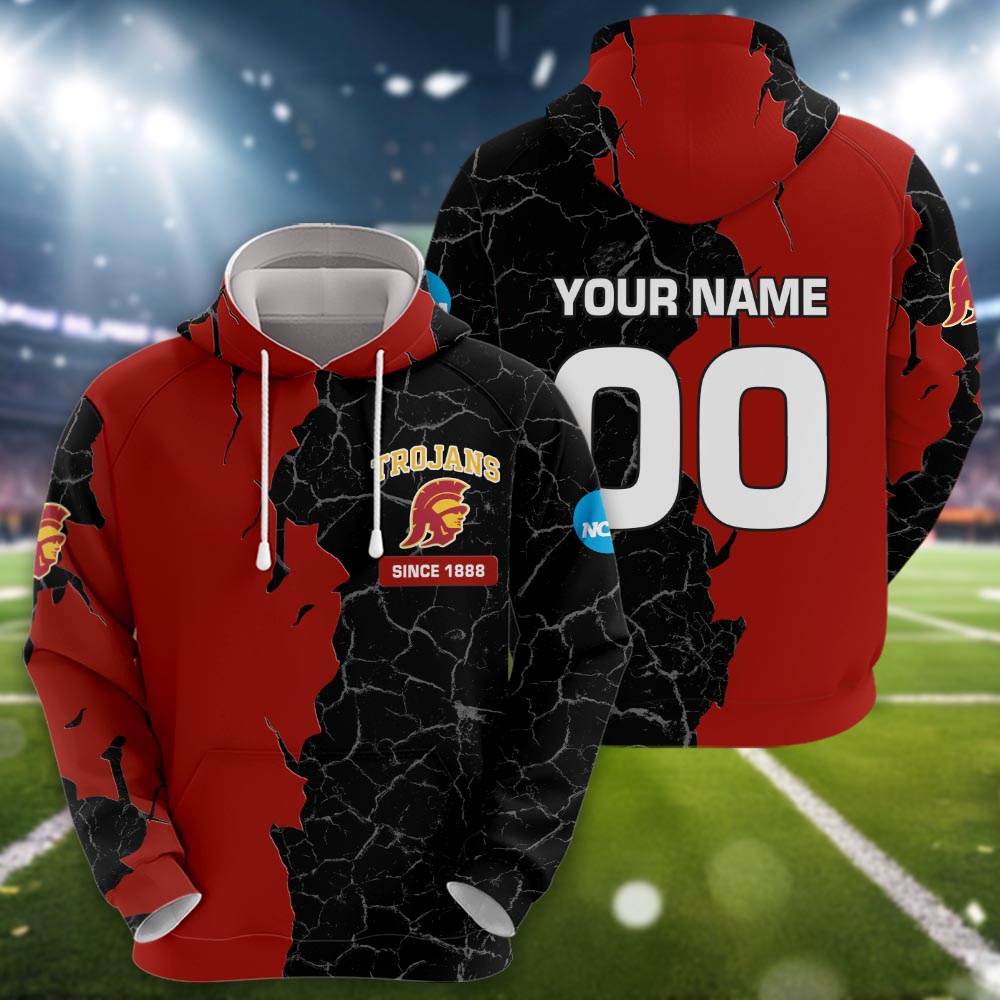 Usc Trojans 3d Cracked Design Personalized Apparel