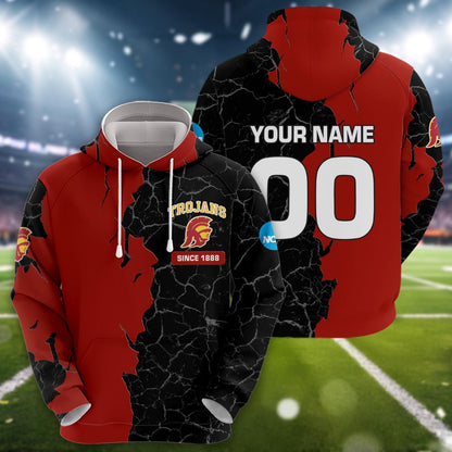 Usc Trojans 3d Cracked Design Personalized Apparel