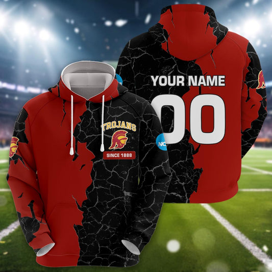 Usc Trojans 3d Cracked Design Personalized Apparel