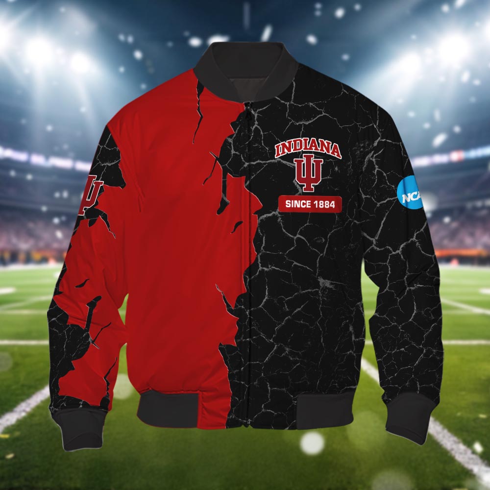 Indiana Hoosiers 3d Cracked Design Personalized Apparel