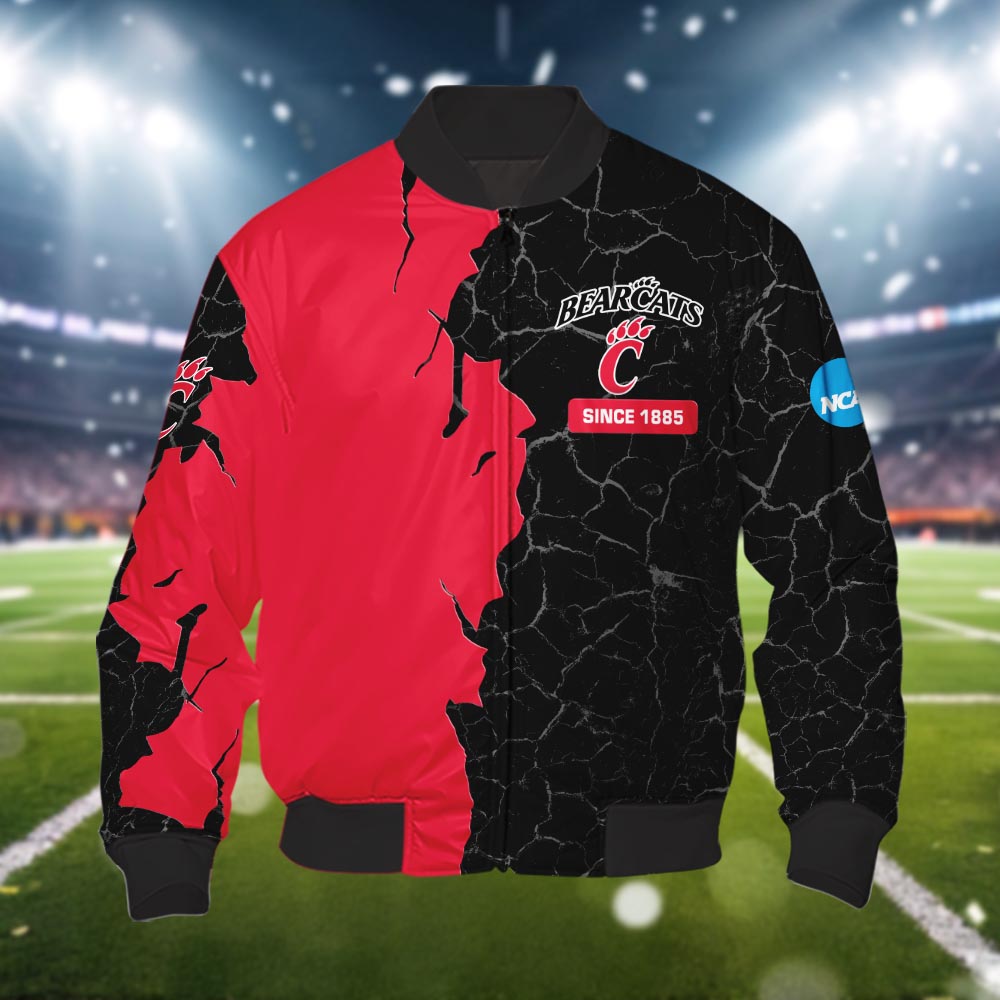 Cincinnati Bearcats 3d Cracked Design Personalized Apparel