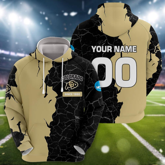 Colorado Buffaloes 3d Cracked Design Personalized Apparel