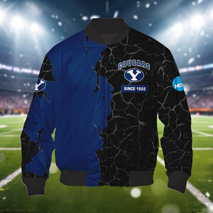 Byu Cougars 3d Cracked Design Personalized Apparel