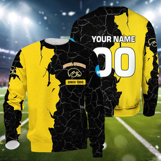 Lowa State Cyclones 3d Cracked Design Personalized Apparel