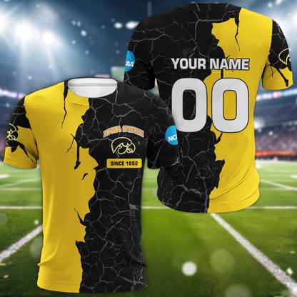 Lowa State Cyclones 3d Cracked Design Personalized Apparel