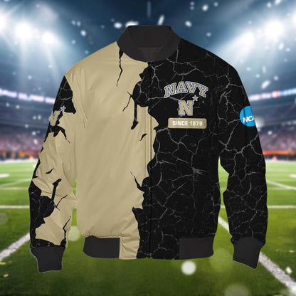 Navy Midshipmen 3d Cracked Design Personalized Apparel