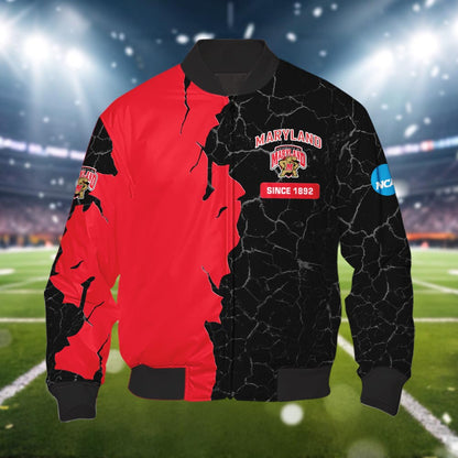 Maryland Terrapins 3d Cracked Design Personalized Apparel