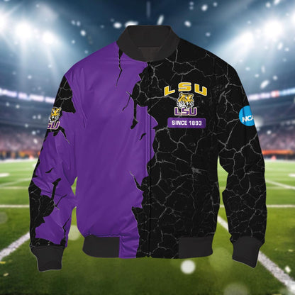 Lsu Tigers 3d Cracked Design Personalized Apparel