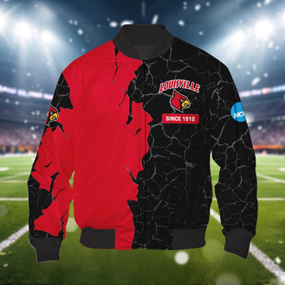 Louisville Cardinals 3d Cracked Design Personalized Apparel