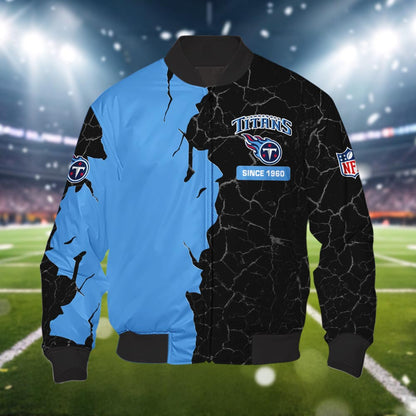 Tennessee Titans 3d Cracked Design Personalized Apparel
