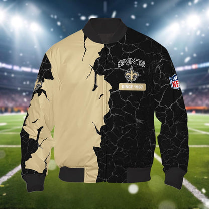 New Orleanssaints 3d Cracked Design Personalized Apparel