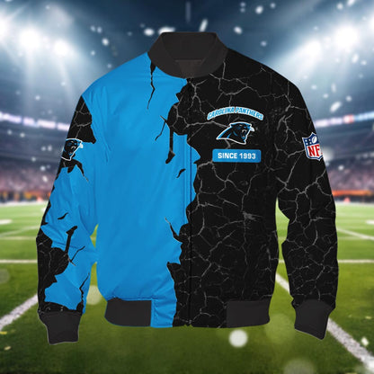 Carolina Panthers 3d Cracked Design Personalized Apparel