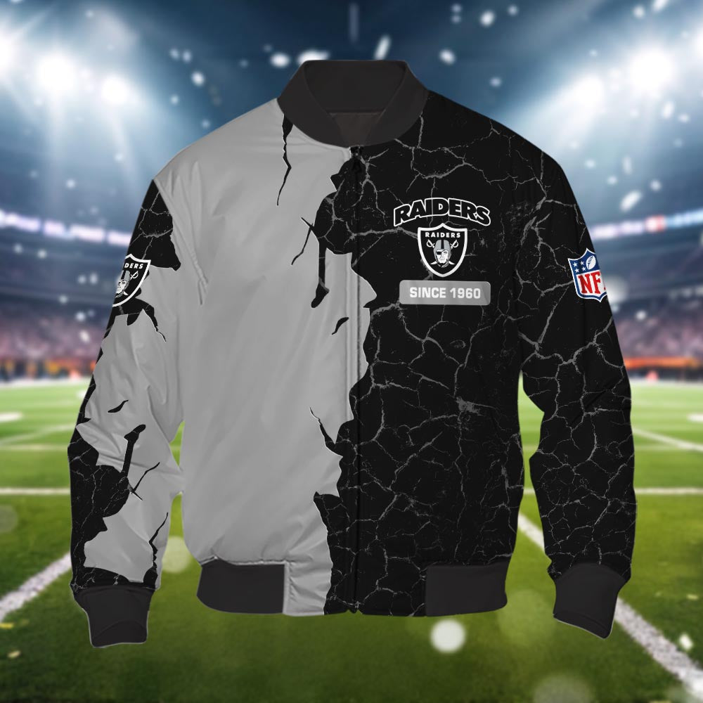 Las Vegas Raiders 3d Cracked Design Personalized Apparel