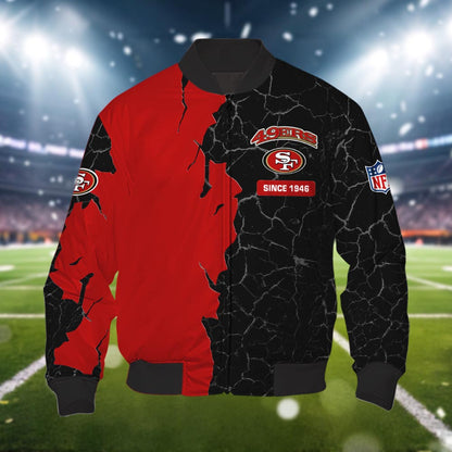 San Francisco 49ers 3d Cracked Design Personalized Apparel
