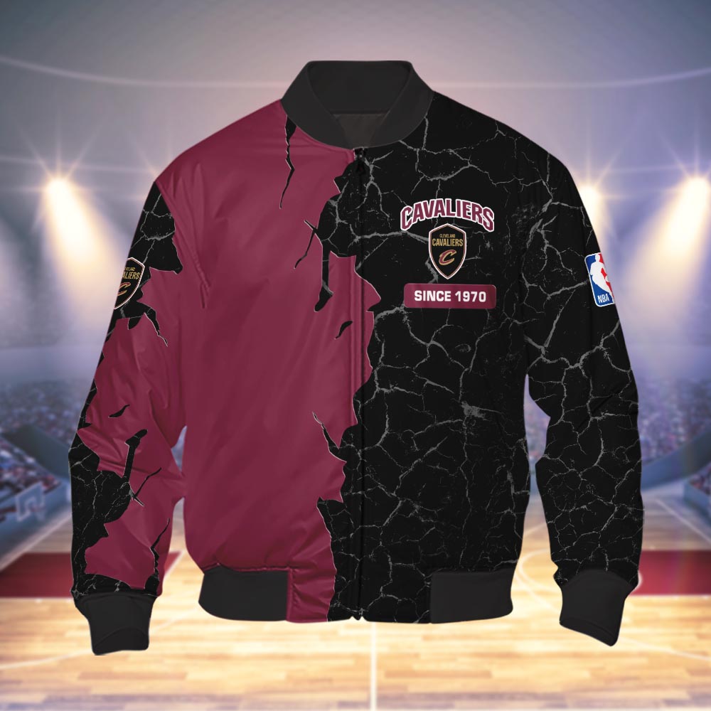 Cleveland Cavaliers 3d Cracked Design Personalized Apparel
