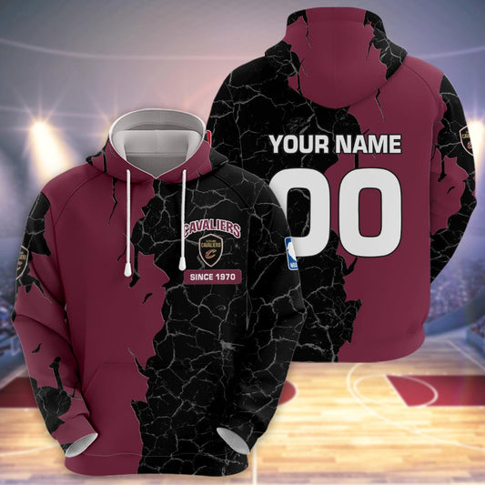 Cleveland Cavaliers 3d Cracked Design Personalized Apparel