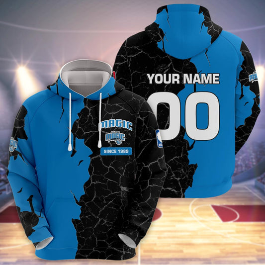 Orlando Magic 3d Cracked Design Personalized Apparel