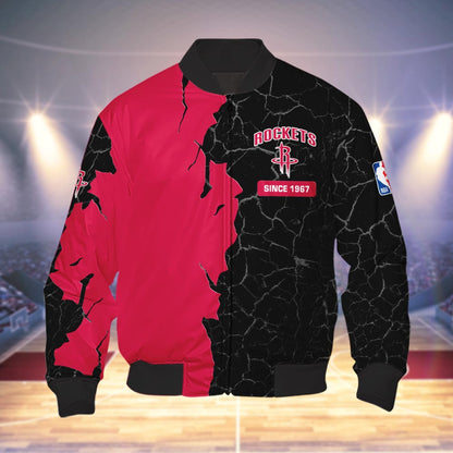Houston Rockets 3d Cracked Design Personalized Apparel