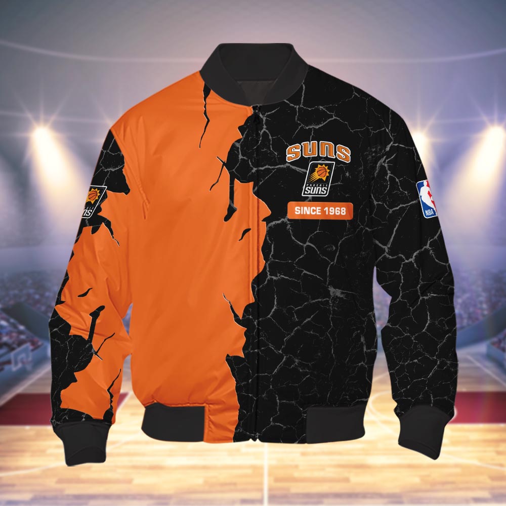 Phoenix Suns 3d Cracked Design Personalized Apparel