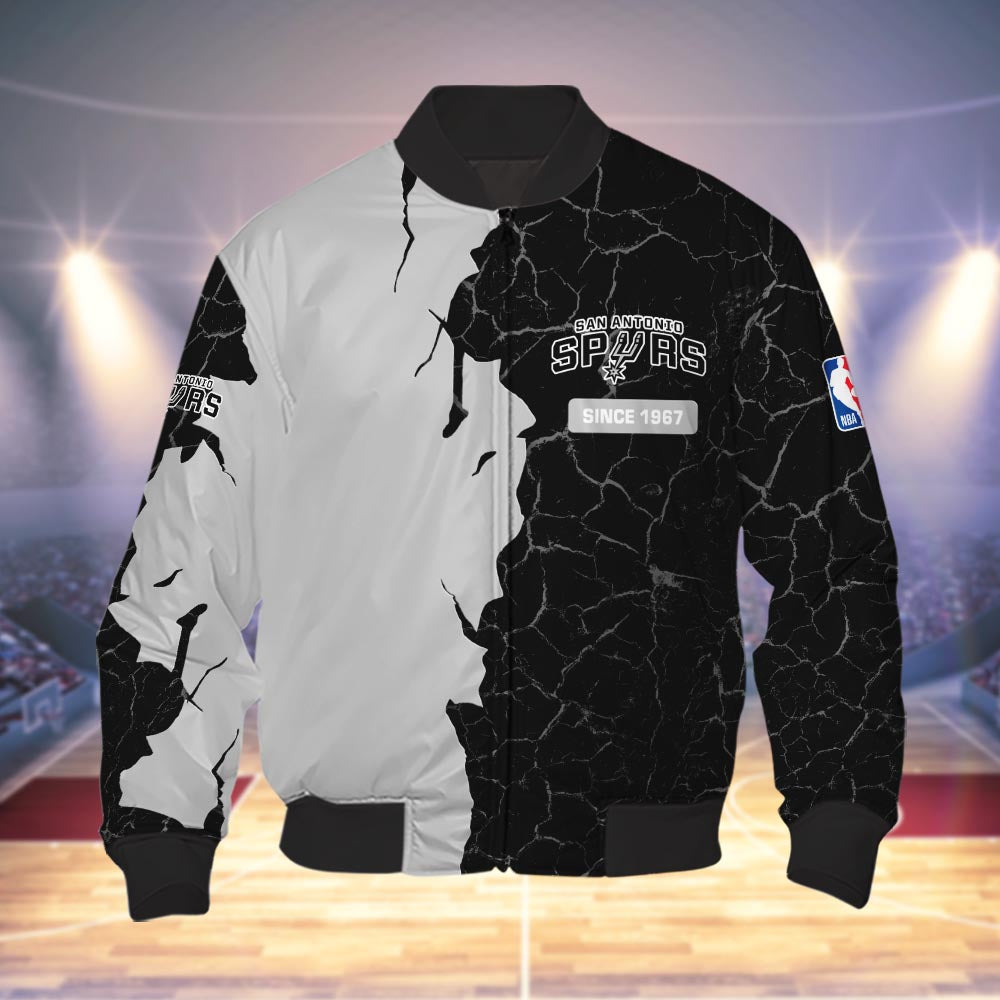 San Antonio Spurs 3d Cracked Design Personalized Apparel