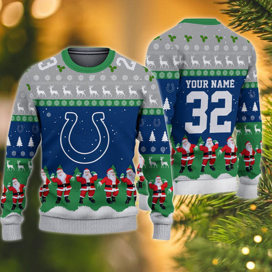 Indianapolis Colts Personalized Christmas Ugly Sweater