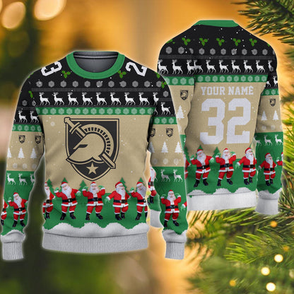 Army Black Knights Personalized Christmas Ugly Sweater