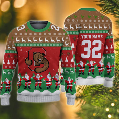 Cornell Big Red Personalized Christmas Ugly Sweater