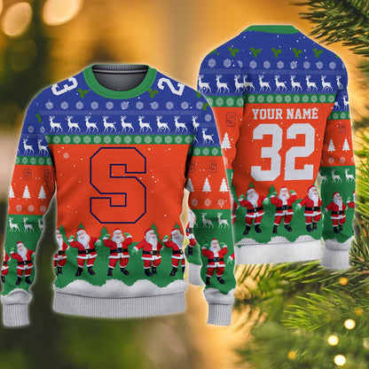 Syracuse Orange Personalized Christmas Ugly Sweater