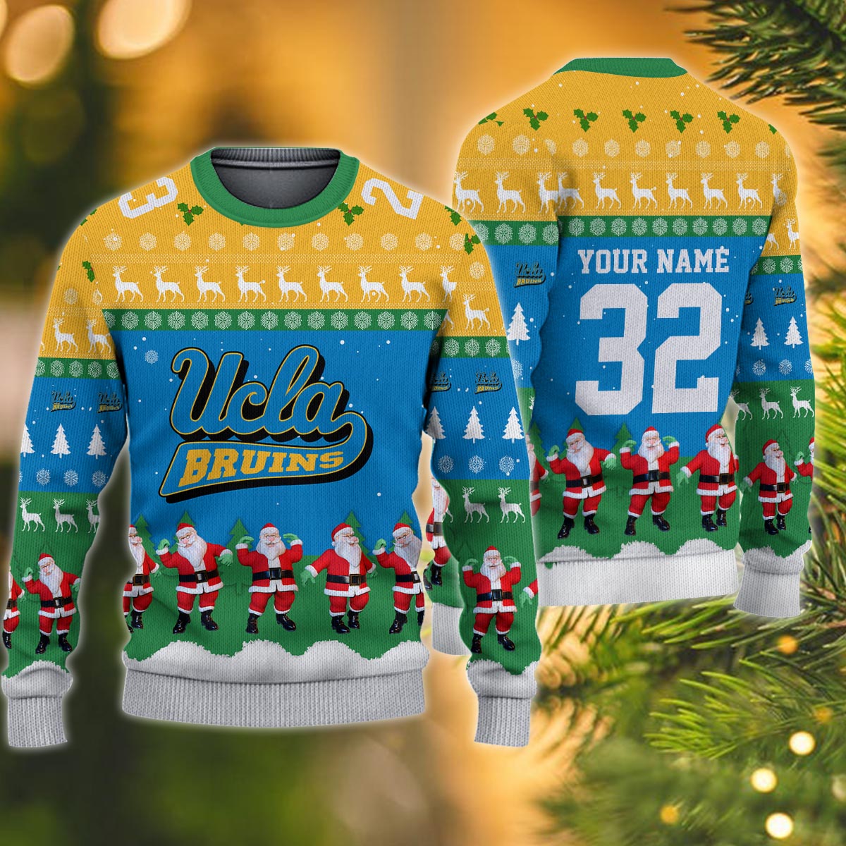 Ucla Bruins Personalized Christmas Ugly Sweater