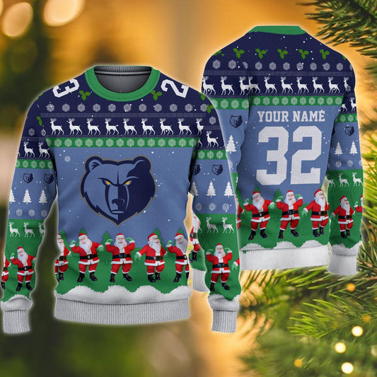 Memphis Grizzlies Personalized Christmas Ugly Sweater