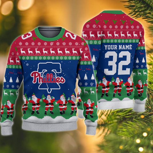 Philadelphia Phillies Personalized Christmas Ugly Sweater