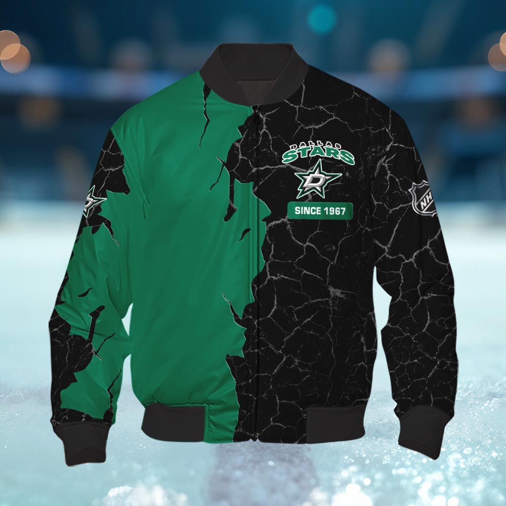 Dallas Stars 3d Cracked Design Personalized Apparel