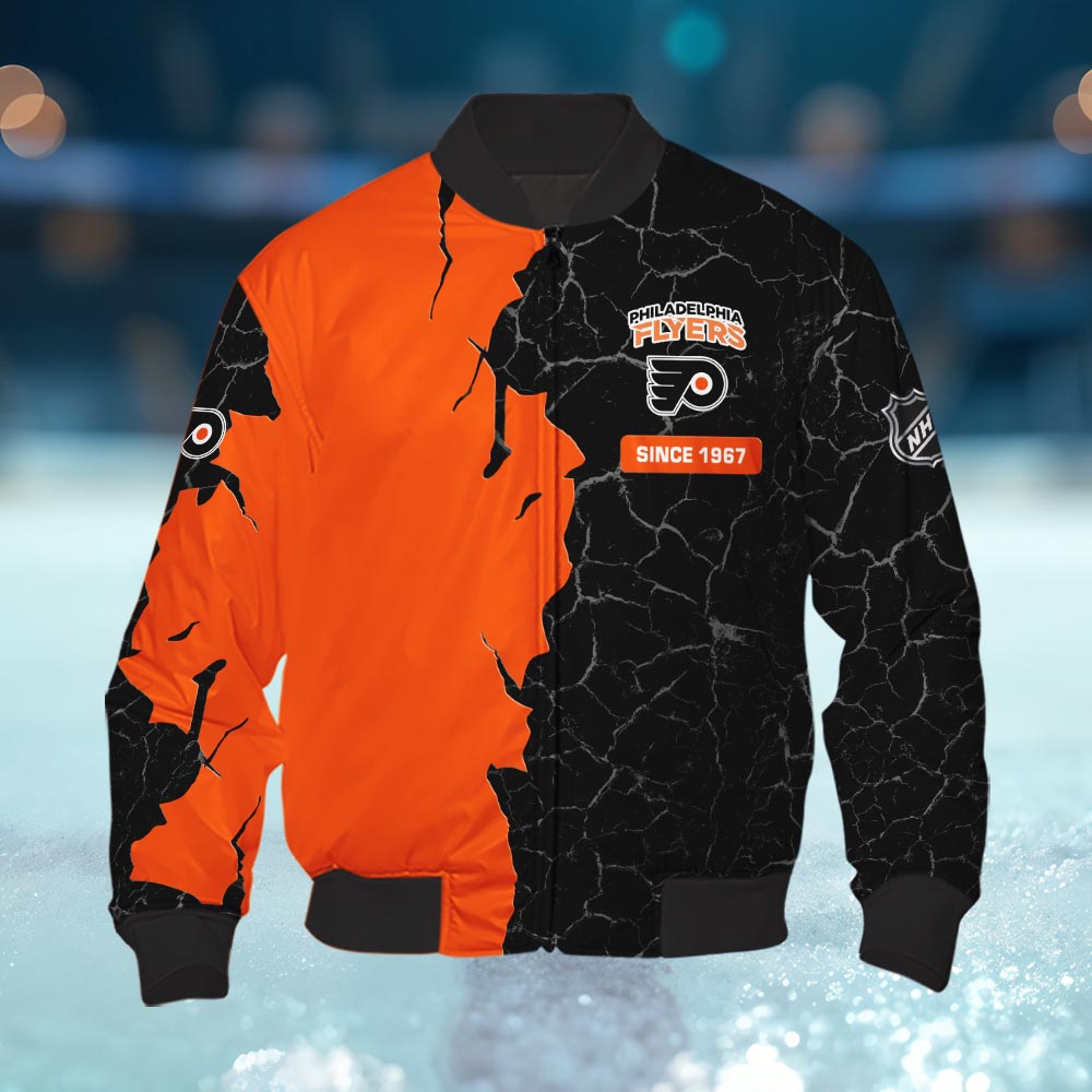 Philadelphia Flyers 3d Cracked Design Personalized Apparel