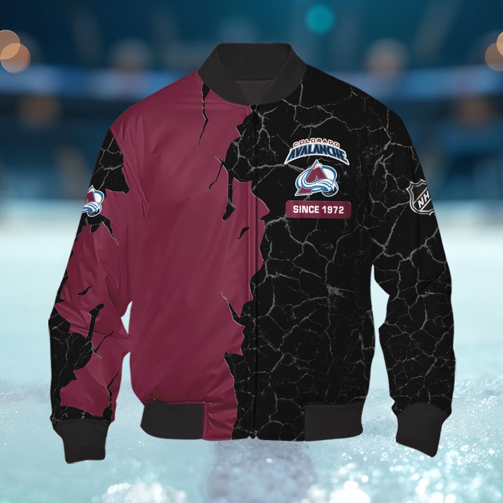 Colorado Avalanche 3d Cracked Design Personalized Apparel