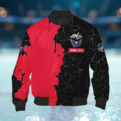 Washington Capitals 3d Cracked Design Personalized Apparel