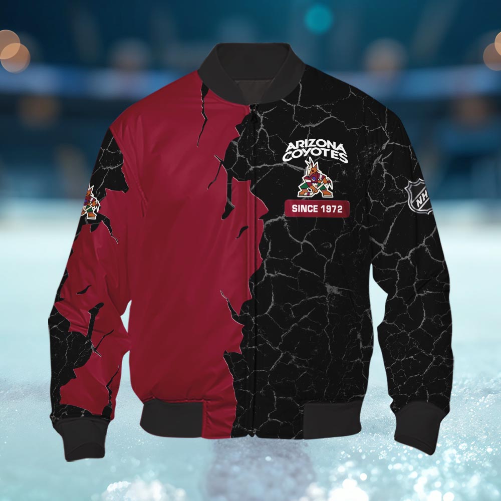 Arizona Coyotes 3d Cracked Design Personalized Apparel