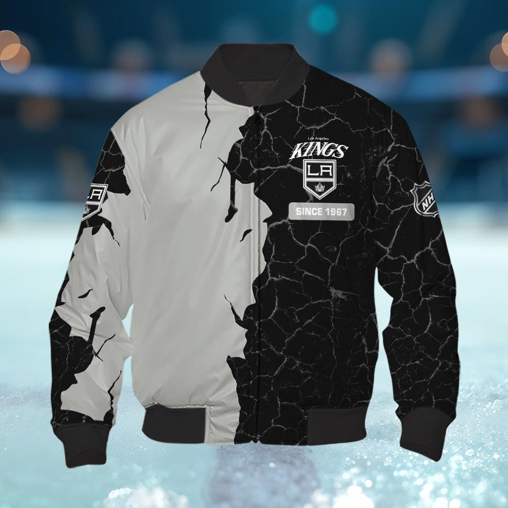 Los Angeles Kings 3d Cracked Design Personalized Apparel