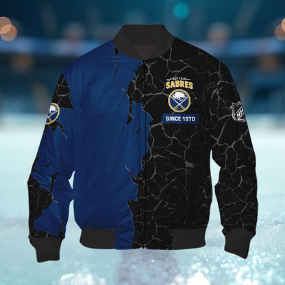 Buffalo Sabres 3d Cracked Design Personalized Apparel