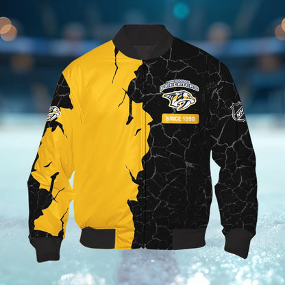 Nashville Predators 3d Cracked Design Personalized Apparel