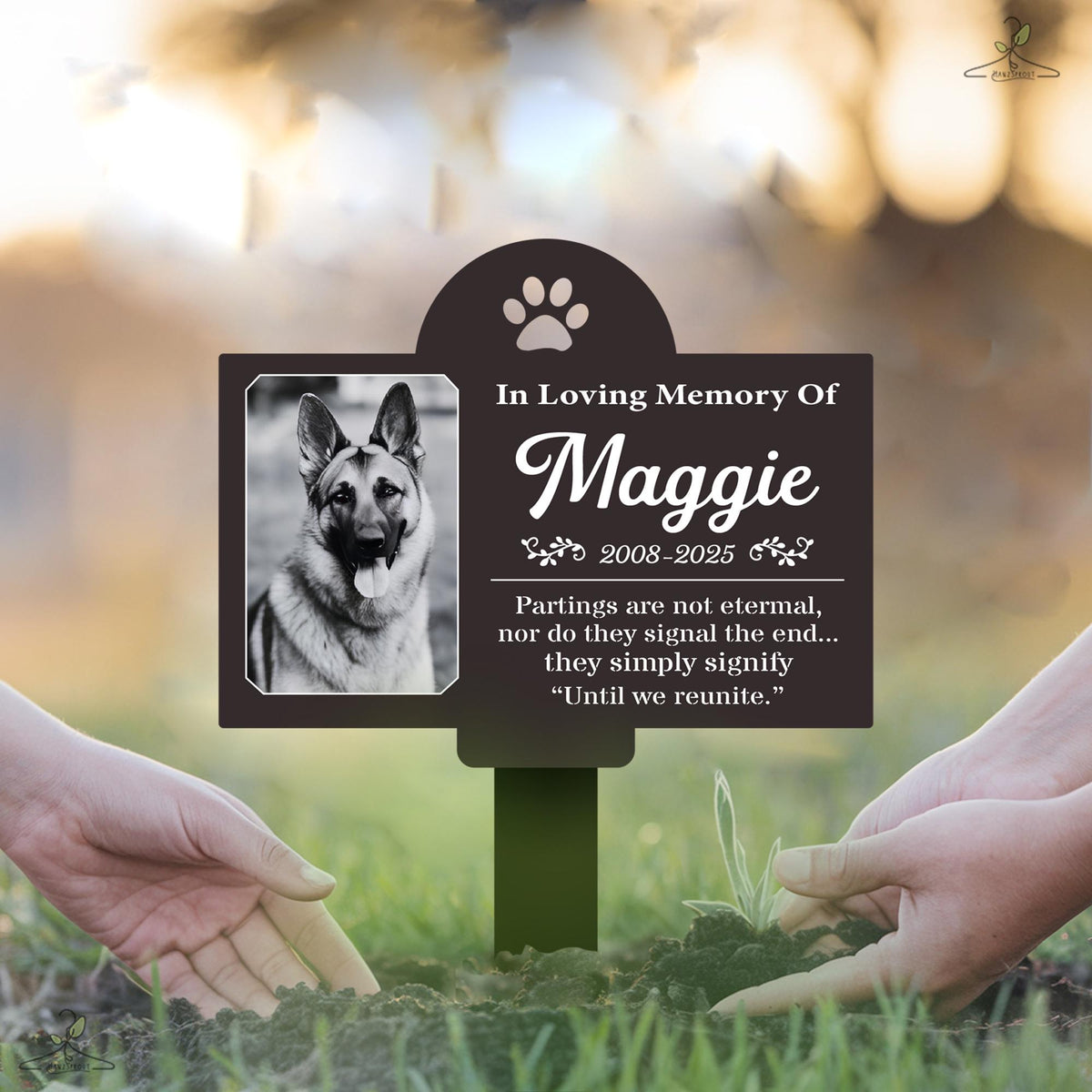 Personalized Dog Memorial Stake – Custom Photo & Name Pet Grave Marker, Sympathy Gift For Loss Of Dog