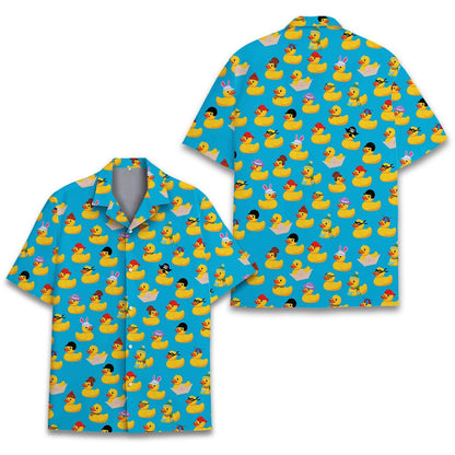 Tropical Rubber Duck Hawaiian Shirt — Unisex Aloha Button-Down