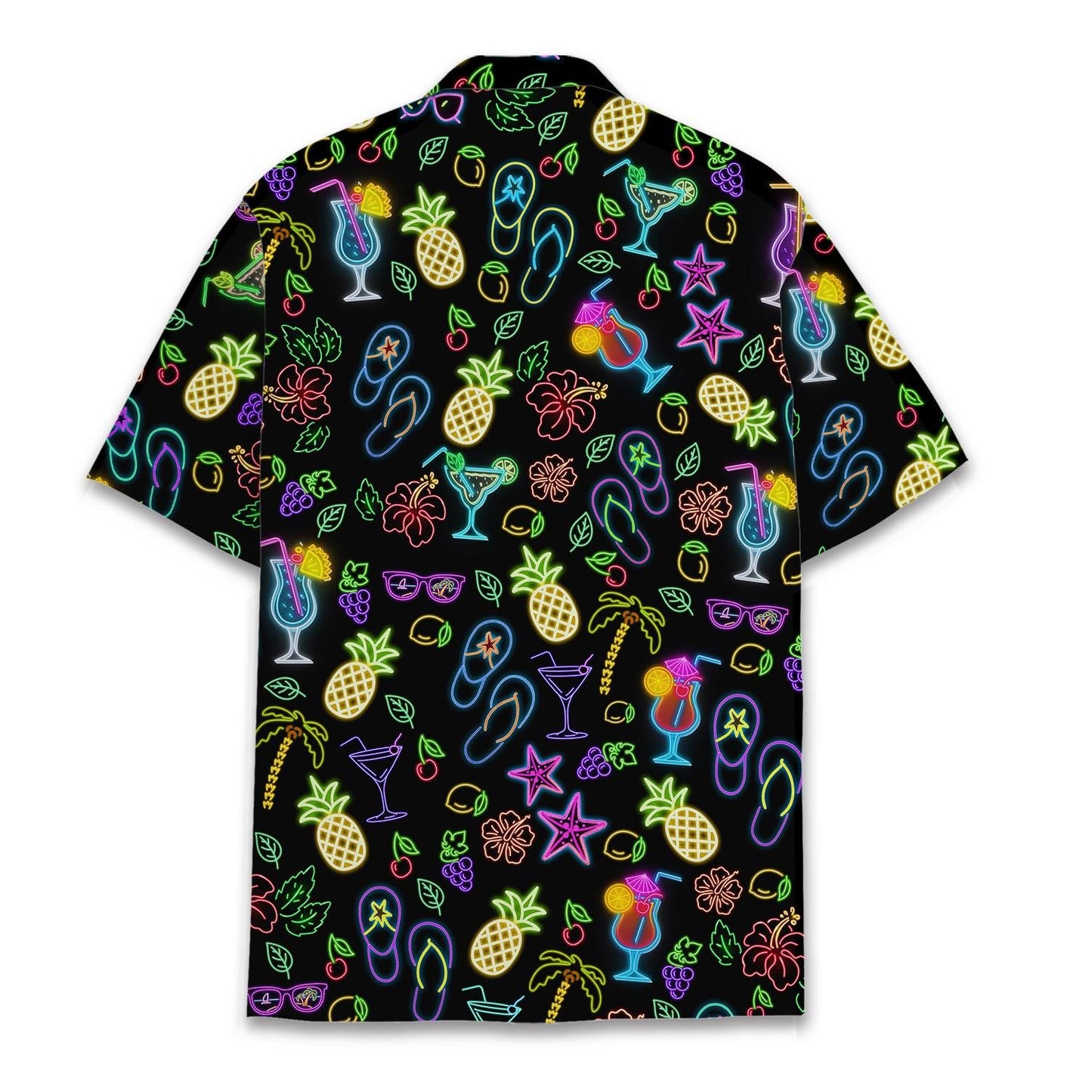 Neon Tropical Fruit Hawaiian Shirt — Flip Flop Aloha Button-Down