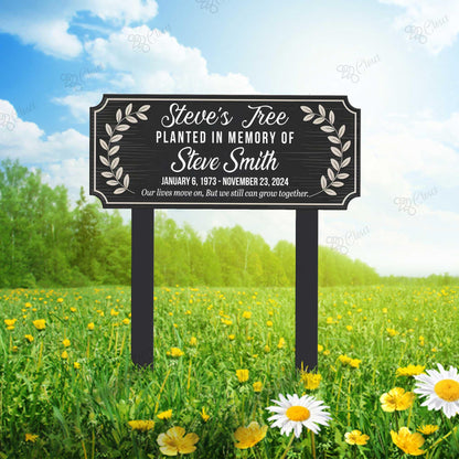 Personalized Memorial Tree Marker – Custom Name And Date Plaque, Sympathy Gift For Loss Of Loved One