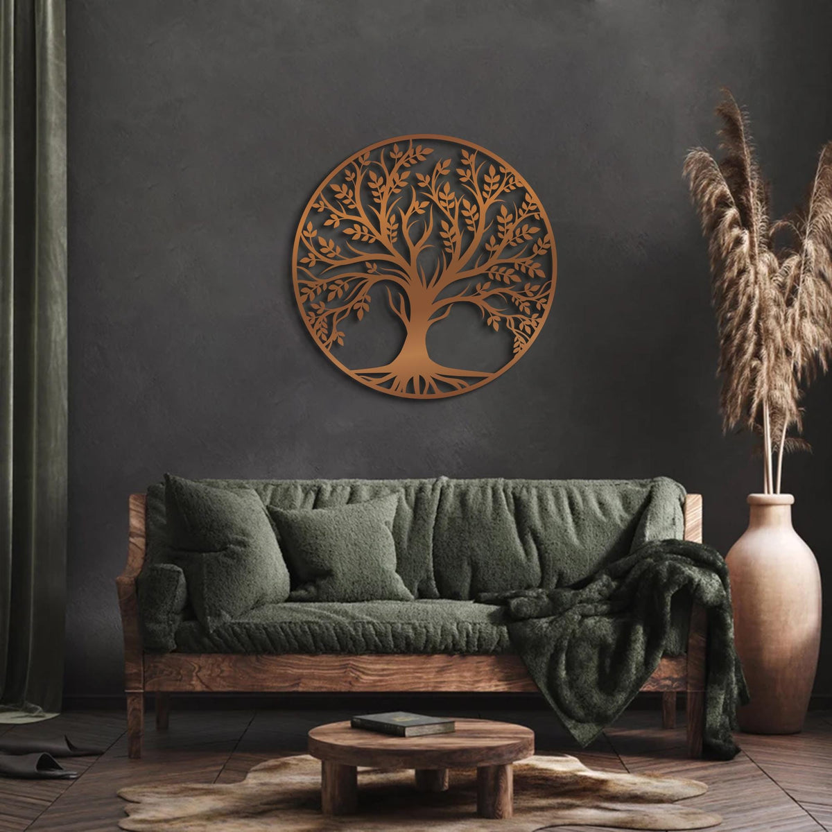 Tree Of Life Metal Wall Art — Large Nature Sculpture, Modern Metal Wall Hanging, Contemporary Wall Decor For Living & Bedroom
